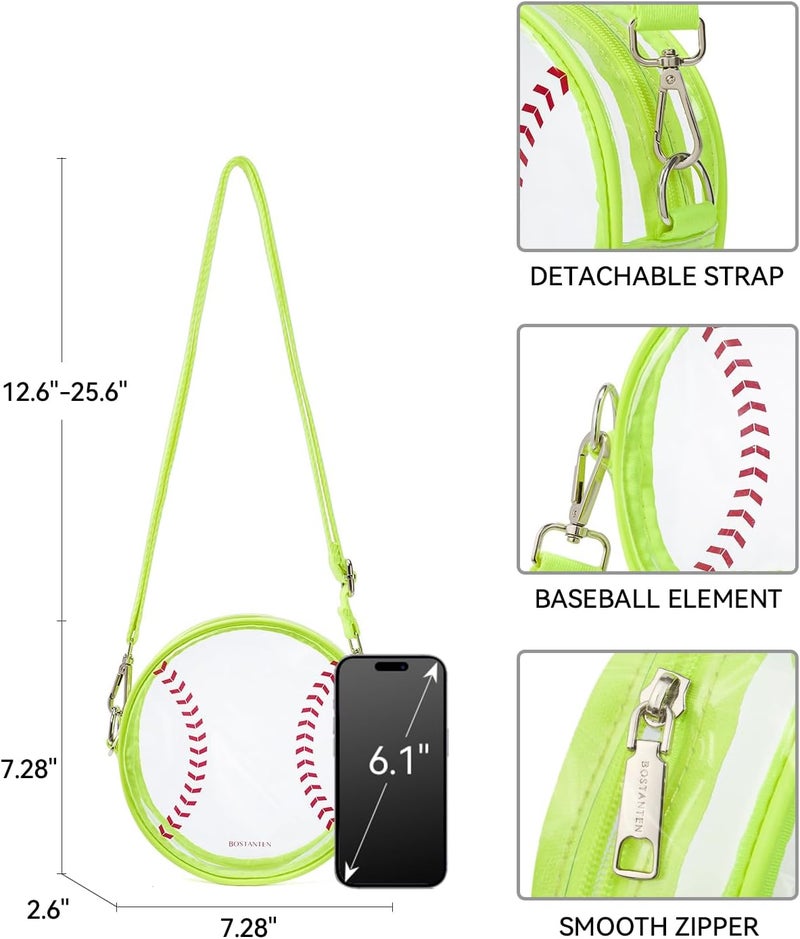Bostanten Clear Bag for Women Stadium Approved Clear Bags Small Crossbody Purse Trendy for Concerts Sports Events - Image 4